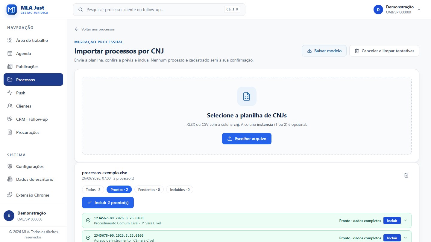 Prévia do módulo de importação processual